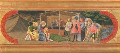 The Quarata Predella Depicting the Adoration of the Magi (detail) by Paolo Uccello